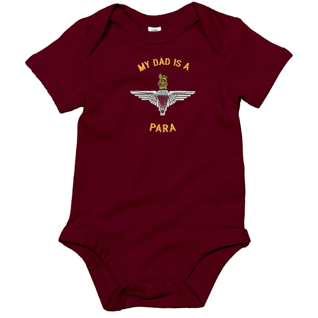 Baby One-Piece - Maroon - My Dad Is A Para (Para)