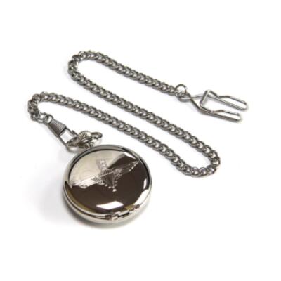 Chrome Finish Engraved Pocket Watch - Para KC Closed
