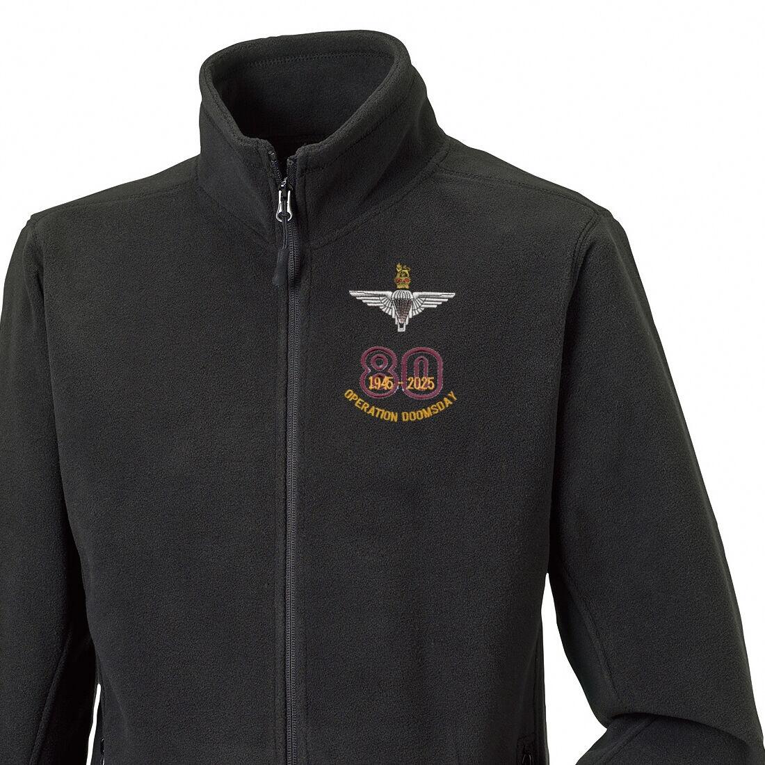 Fleece Jacket - Black - Operation Doomsday 80th (Para)