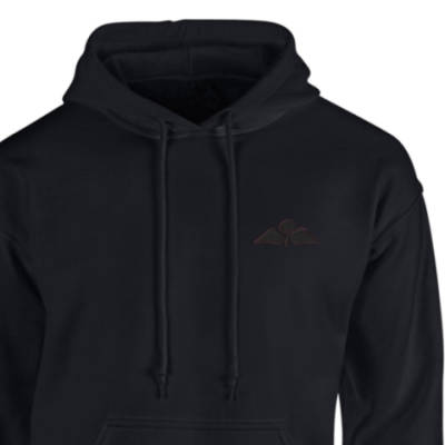 Hoody - Black - Jump Wings (Black Subdued)