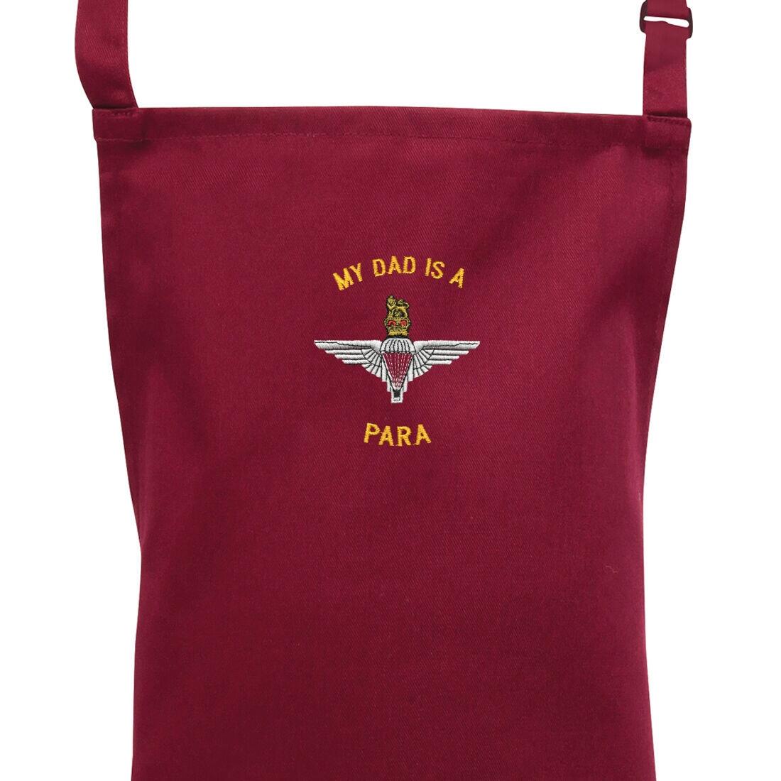 Kids Apron - Maroon - My Dad Is A Para (Para)