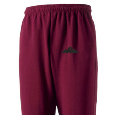 Kids Sweatpants - Maroon - Jump Wings (Black Subdued)