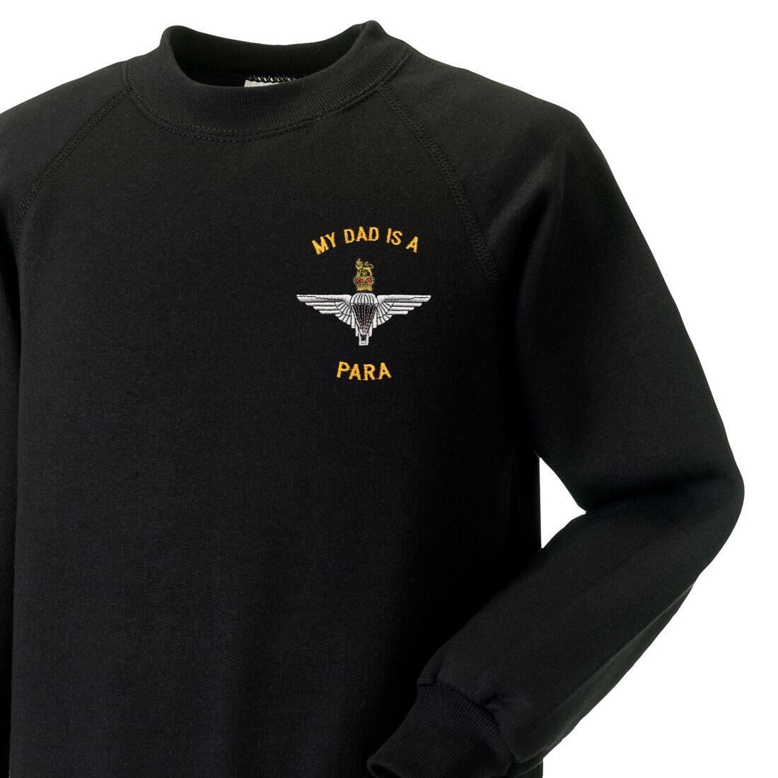 Kids Sweatshirt - Black - My Dad Is A Para (Para)