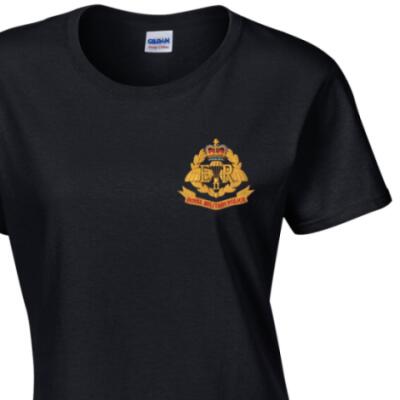 Lady's Crew Neck T-Shirt - Black - Airborne RMP