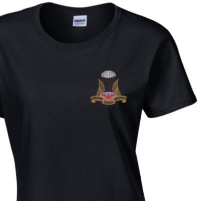 Lady's Crew Neck T-Shirt - Black - Canada Airborne