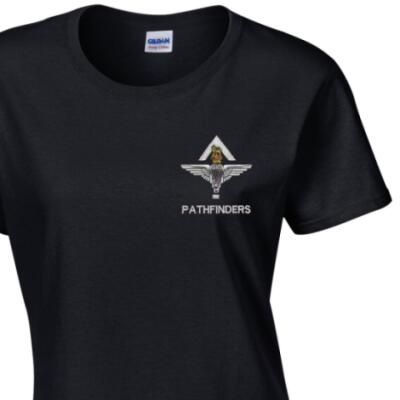 Lady's Crew Neck T-Shirt - Black - Pathfinders