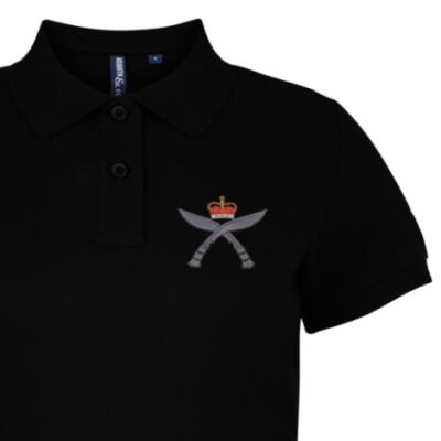 Lady's Polo Shirt - Black - Gurkhas