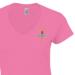 Lady's V-Neck T-Shirt - Pink - My Dad Is A Para (Para)