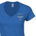 Lady's V-Neck T-Shirt - Royal Blue - My Dad Is A Para (Para)