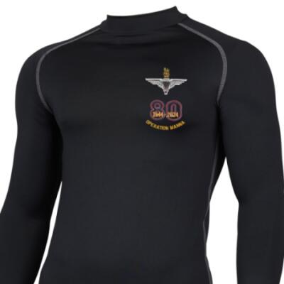 Long Sleeved Thermal Top - Black - Operation Manna 80th (Para)