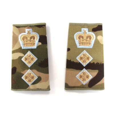 *CLEARANCE* Officer Rank Slide Pair - Col - MTP (Queen's Crown, Parachute Regiment)