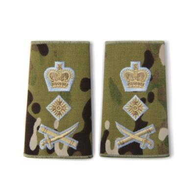*CLEARANCE* Officer Rank Slide Pair - General - MTP (Queen's Crown, Parachute Regiment)