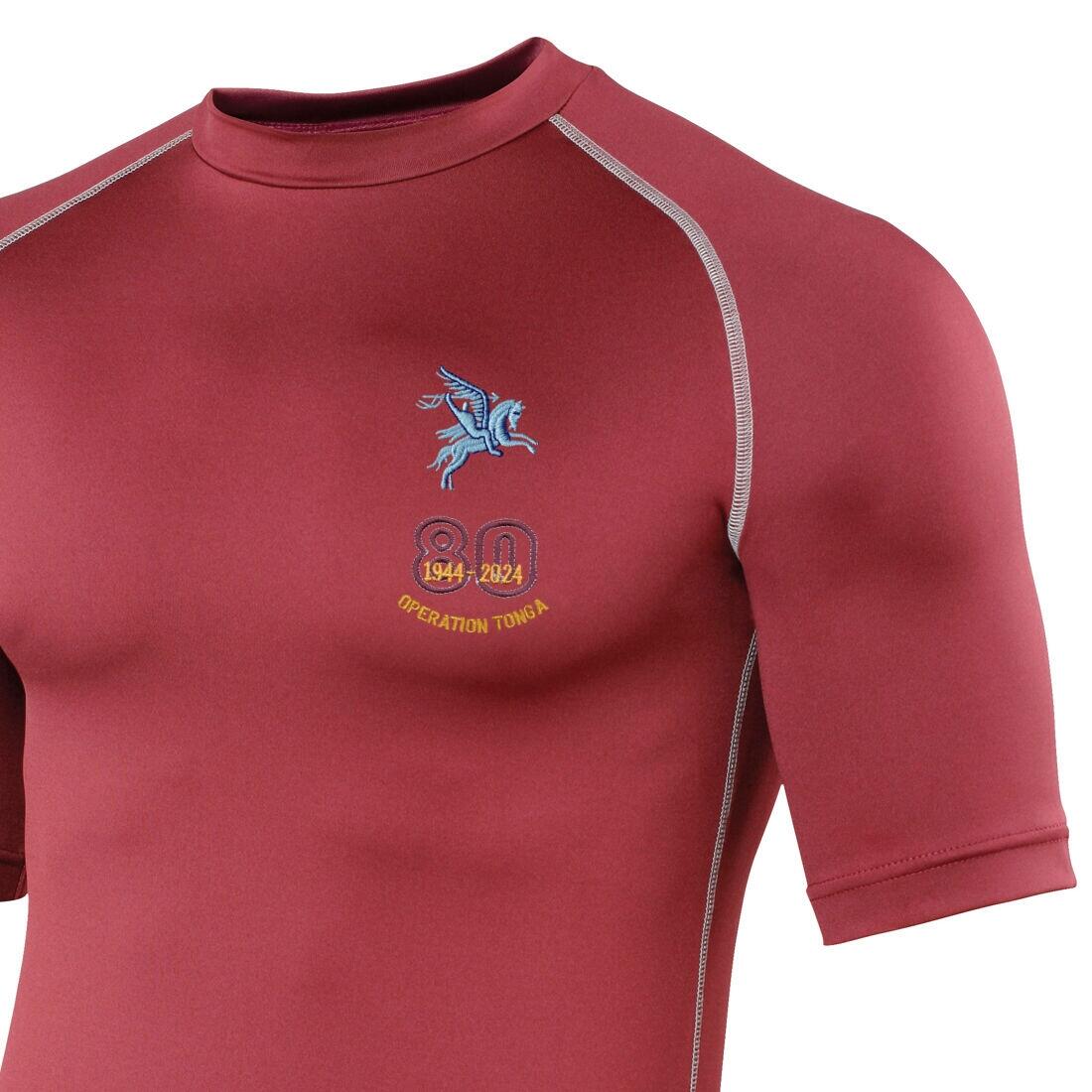 Short Sleeved Rash Top - Maroon - Operation Tonga 80th (Pegasus)
