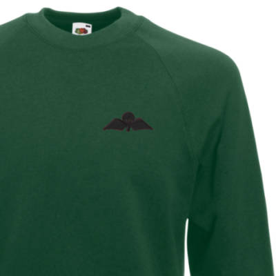 Sweatshirt - Green - Jump Wings (Black Subdued)