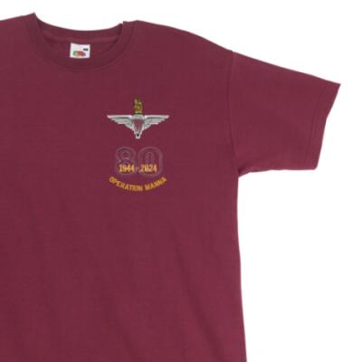 T-Shirt - Maroon - Operation Manna 80th (Para)
