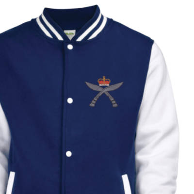 Varsity Jacket - Navy Blue / White - Gurkhas