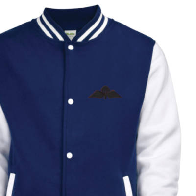 Varsity Jacket - Navy Blue / White - Jump Wings (Black Subdued)