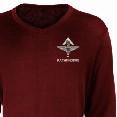 V-Neck Pullover / Sweater - Maroon - Pathfinders