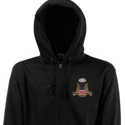 Zip Up Hoody - Black - Canada Airborne