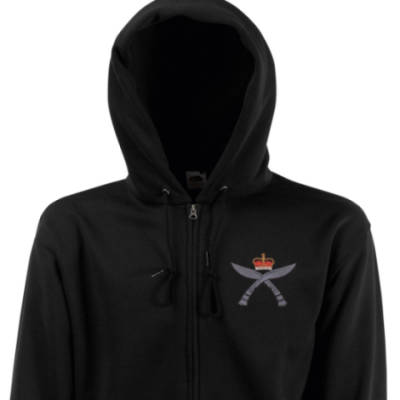 Zip Up Hoody - Black - Gurkhas