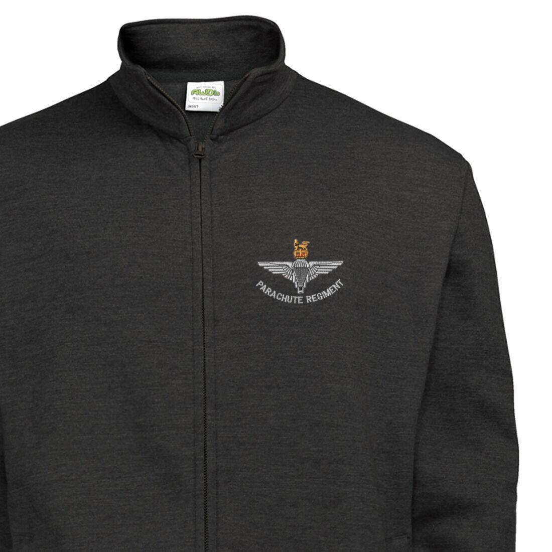 *CLEARANCE* Zip-Up Sweatshirt, Small, Black, Para Cap-Badge